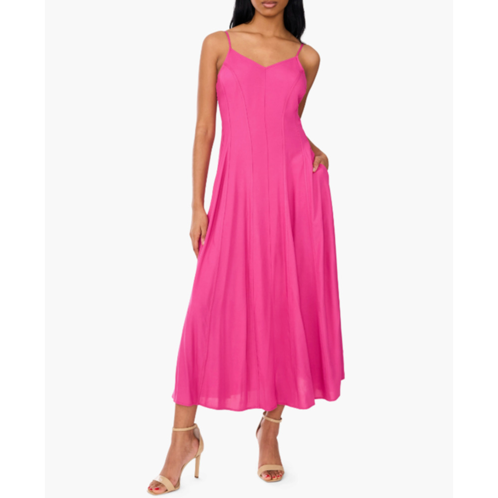 HALOGEN Nordstrom Princess Maxi Dress x1 Cactus Pink Barbiecore Strap Coquette